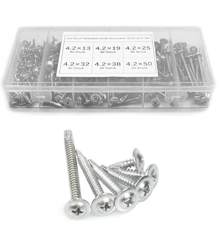 Viti Per Lamiera DIN 7981 500 Pezzi In Acciaio Inox A2 - Testa Lente, Misure 2.2 E 2.9 Mm Viti Croce 2.2 Mm 2.9 Mm - Foto 10