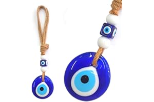 Perlin Nazar Boncugu - Adorno de pared para boncugu turco con ojo azul, 24 cm
