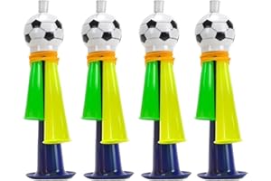 BVSRCP 4 Stück Vuvuzela, Fan Tröte Fussball, Fußball Tröten, Tröten Fußball Stadion, Trompetenspielzeug Aus Kunststoff Für Kinder, Fußball Fans, Für Fußball-Themenparty, Weltmeisterschaft