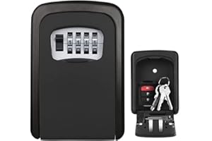 manyile Schlüsseltresor Schlüsselsafe Mit 4-stelligem Zahlencode Außen,Wandmontage Schlüsselbox für Aussen & Innen,Wasserdicht Schlüsselkasten für Ersatz Haus Schlüssel,Haus,Garagen,Schule,Schwarz