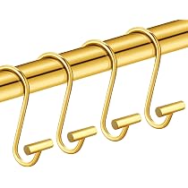 Tringle à Rideau De Douche Télescopique Dorée - Longueur Réglable 78-172 Cm - Montage Par Tension Sans Perçage