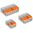 Getue Wago 2 Port (10) 3 Port (10) 5 Port (5) 221 Splicing Connector, Lever-Nut Assortment Pocket Pack for all Wire 12-24 AWG