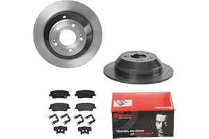 Brembo P Line Width 02 00258 Brake Set 2 Coated Brake DISCS SOLID Ø 302 MM + Brake pads with Acoustic Wear Warning
