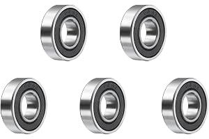 QUARKZMAN 5 stycken R8-2RS spårkullager 1/2 tum ID x 1–1/8 tum OD x 5/16 tum höjd P5 miniatyrlager dubbel metallskärmad kromstål Z3 lager för maskintillverkning