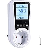 Vinabo Misuratore Consumo Elettrico,Contatore di Potenza di Corrent,16A/3680W Italiana con Schermo LCD,7 Modalità di Monitora