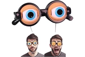 GENERIC Christmas Joke Toy Novelty Funny Glasses for AdultsToy Funny Winking Cute Shape Silly Glasses Children's Gift (A, One Size)