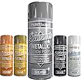 Classic Signature - 1 x Metallic Silver Spray Paint 200ml - Multi-Purpose Use, Spray for Metal and Wooden Furniture, Ornaments, Decorative Items and Much More for Interior & Exterior