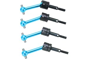 EIMSOAH Drive Shaft CVD for TT02,4Pcs Metal Universal Drive Shaft CVD 70mm, Wear Resistant Sturdy Metal Drive Shaft CVD,Easy to Install Disassemble TT02 Drive Shaft CVD,for TT02 1/10 RC Car (Blue)