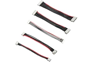 Boladge 5 Stücke 2S 3S 4S 5S 6S JST-XH 2S-6S Balance Stecker Verlängerungs Kabel Männlich auf Buchse Lipo Adapter mit 15CM 22AWG Silikon Draht (2S-6S 1 Stück für jeden)