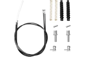 KOOLEVER 14 Pcs Brake Cable Drive Parts - 45" Universal Gear Cable for Rollator, Mobility Walker, Scooter and Bike (2 Packs 1 Pair)