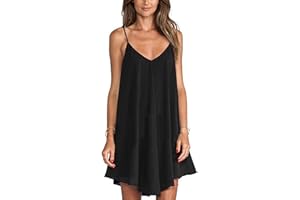 Fudaolee Vestito da Donna Casual Estate Senza Maniche Maglietta Abito Camicetta Comodo Abiti da Spiaggia Taglie S-6XL