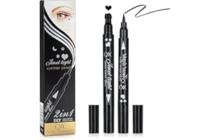 ‎DSAREN Dsaren Eyeliner Wasserfest Schwarz Liquid Eyeliner Stempel Tattoo Wischfest Langlebiger Eylinerstift Makeup Tool (Herz)