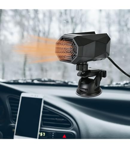 Dégivreur Chauffage Voiture 12V 120W USB Portable - Ventilateur Électrique Pliable Désembuage Pare-Brise Hiver