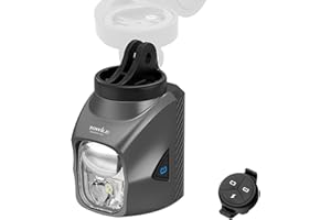 TOWILD DL1700 Luz Delantera para Bicicleta con Mando a Distancia, 1700 Lumen Luces para Bicicleta con Doble Fuente de Luz Alta y Baja, 4000mAh Faro Recargable para Bicicleta Tamaño Compacto