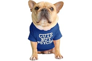 Junhouse Bulldog Clothes Pet Clothing Puppy T-shirt Spring Summer Soft Comfy Breathable Quick Dry Dog Outfit Pullover For Small Medium Large Puppy Dogs (L,Deep blue)