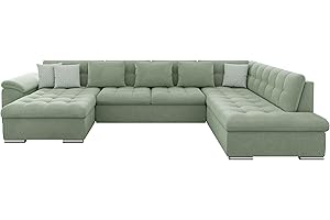 ‎MIRJAN24 Mirjan24 Eckcouch Ecksofa Niko Bis, Design Sofa Couch mit Schlaffunktion und Bettkasten U-Sofa Farbauswahl Wohnlandschaft vom Hersteller (Ecksofa Links, Uttario Ve. 2954 + Uttario Ve. 2954 + Evo 29)