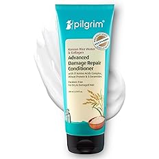 Pilgrim Korean Rice Water & Collagen Advanced Damage Repair Conditioner - 200ml | With 17 Amino Acids, Wheat Protein & Cerami