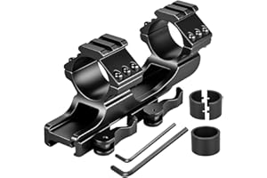 KEENZO Lunette de Visée Anneau de Montage à Double Anneau, Diamètre de la Bague 25,4 mm/30 mm, Détachement Rapide,pour 11mm/20mm Rails Picatinny/Weaver