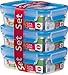 Price comparison product image Food Container Clip & Close 3er Set, 3 x 0.55 Liter, 1 Set