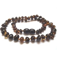 Collier Ambre Baltique Authentique 33 Cm - Perles 4-6 Mm, Certifié 100% Naturel, Livré Avec Certificat