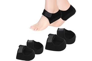 XNNMZHAO Fersensporn Einlagen, 2 Paar Gel Fersenschoner Fersenpolster, Fersensporn Bandage Fersenschutz Silikon Heel Protector Geeignet für Fersenanalgesie Stressabbau (Schwarz)