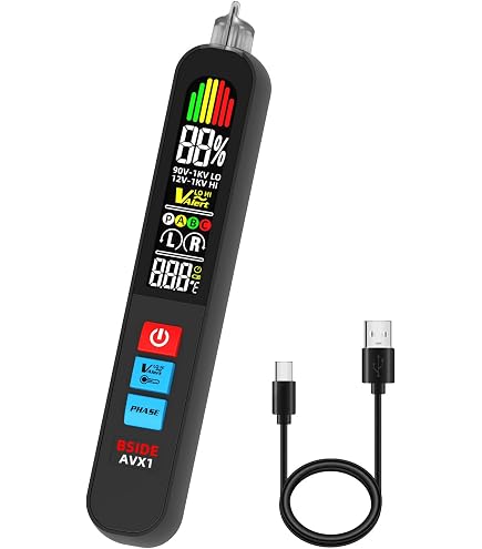 Tester Di Tensione Senza Contatto 11V-1000V – Cacciavite Elettrico Con Display LCD, NCV A Doppia Gamma, Punte Magnetiche E Allarme Acustico Per Elettricisti