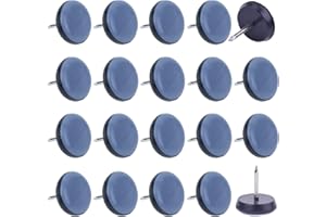 VABNEER Deslizadores para Muebles con Clavos, 32 Piezas Almohadillas de PTFE Teflón, 22mm para Mover Muebles Pesados en Suelos Duros y Alfombras