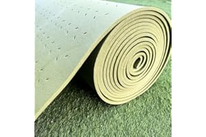 GRANDISMO Grassflow Artificial Grass Underlay - 1m x 5metre Roll -10mm Thickness - Rain Hole Drainage System - Improves Underfoot Comfort - Shockpad Underlayment - Ideal for Decking or Concrete