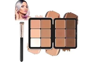 AIDODIA 12 Colors Palette Maquillage Avec Stylo, Palette Makeup, Cream Blush Palette for All Skin, Maquillage Bronzer, Waterproof, Maquillage Longue Tenue Pour Une Peau Impeccable (A)
