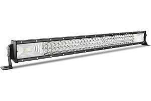 AUXTINGS 82 cm 405W Triple rangée 7d Barre Lumineuse LED de Travail Spot inondation Combo Faisceau DC 12V-24V 6000K Offroad Véhicules 4x4 ATV Utvs