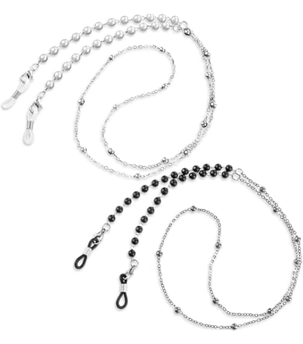 Zonnebrillenketting | Brillenkoord met kristallen paarse steen | Sterling zilver - België
