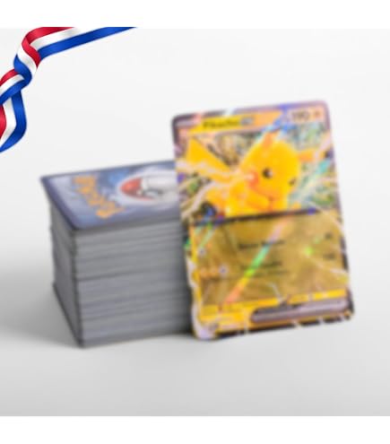Lot De 55 Cartes Pokémon Officielles Françaises – 5 Brillantes Incluses, 0 Doublons, 0 Énergies – Idéal Collection Enfants & Adultes