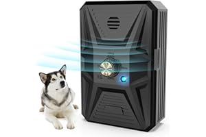 QUEENMEW Anti Aboiement pour Chien, Dispositif Anti Aboiement ,33 Pieds Rechargeable Dispositif Dissuasion pour Petits et Grands Chiens Exterieu, Anti-Aboiement Chiens Ultrason pour Chien Anti Aboiements pour