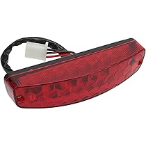 Faro Posteriore LED Per Moto Rettangolare - Luce Freno E Stop, Impermeabile, 12V - Foto 5