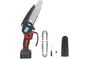 6-Zoll Akku Kettensäge für Einhell 18V Akkus, kabellose Astkettensäge, 550W Elektro Handkettensäge, Mini kettensäge mit 2 Ketten, Motoröl, für Gartenarbeit, Holzschneiden und Beschneiden (Ohne Akku)