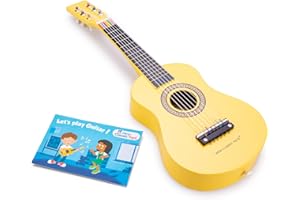 New Classic Toys Instrument débutants Guitare avec Le Livre de Musique-Jaune, 343