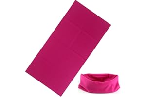 JK Home Bandeau élastique multifonction sans couture de couleur unie pour la course à pied, l'équitation, la randonnée, le yoga et les sports