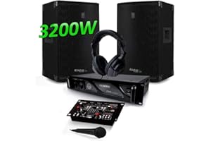 IBIZA LIGHT Pack DJ SONO SET 3200W Enceintes IBIZA SOUND DISCO12 + Amplificateur MyDj 2000W + Table de Mixage DJ21 USB + CASQUE + CABLES