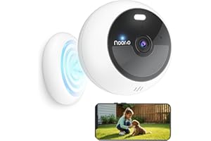 Noorio Telecamera Sorveglianza Wifi 2,4 GHz, Senza Fili, 32GB Integrata, Magnetica, Batteria Lunga Durata con App, HDR 1080P Visione Notturna a Colori