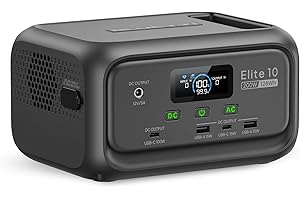 BLUETTI Elite 10 Mini Estación de Energía Portátil, Batería LiFePO₄ de 128Wh con Salida CA de 200W, Respaldo UPS de 10 ms, Generador Solar de Carga Rápida para Camping, Viajes y Emergencias