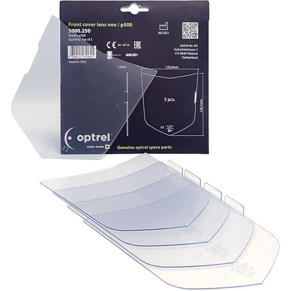 Optrel 5000.250 Lot De 5 Lentilles Avant Transparentes P550 Optrel 5000.250 Lot De 5 Lentilles Avant Transparentes P550