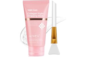Collagen Night Wrap Mask, exfolieringsmask med geléborste, kollagengelémasker för koreanska ansiktsvård, vätskemask för kvinn