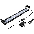 Hygger Full Spectrum Aquarium Light with Aluminum Alloy Shell Extendable Brackets, White Blue Red LEDs, External Controller, for Freshwater Fish Tank (16W (60-76 cm))