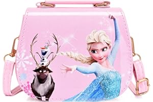 Babioms Shoulder Bag Kids, Princess Kinderhandtasche, Anna und Elsa Bags Handbag, Children's CrossBody Bag with Adjustable Strap （18 * 15 * 7cm）