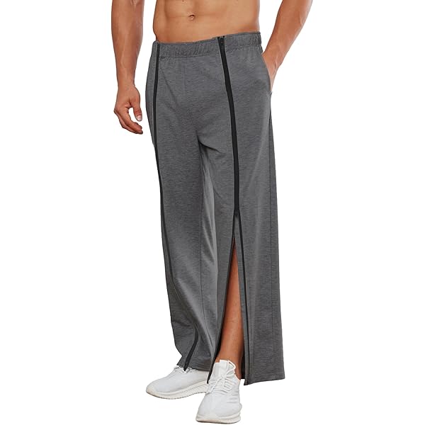 Deyeek Joggingbroek voor heren, revalidatiebroek met knoopsluiting aan