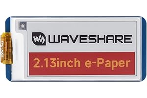 Waveshare 2.13inch E-Paper HAT (G) raw display, Compatible with Raspberry Pi, 250x122, Red/Yellow/Black/White,Low power,Applicable to Price Tags,Shelf Labels,Industrial Instruments