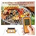 Produktbild CHUDAN Kabelloser Digital Grillthermometer Set, Barbecue Funk Home Kochen Ofen Thermometer Bratenthermometer BBQ Thermometer mit 2 Temperaturfühlern für BBQ, Ofen und Grills