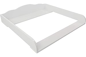 PuckDaddy Plan à Langer Max - 80x78x15 cm, Plan à Langer en Bois MDF Blanc, Plan à Langer de Haute qualité Compatible avec Les commodes IKEA Malm, matériel de Fixation pour Montage Mural Inclus