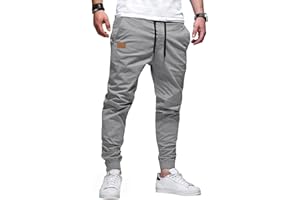 Jolicloth Men's Trousers Cargo Jogger Work Cotton Casual Sweatpants Outdoor Elasticated Waist Drawstring Pants with Pockets