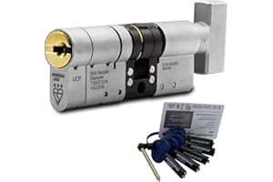 FEDERAL LOCKS UK Federal 3 Star Euro Cylinder Thumb Turn Door Lock TS007 Diamond Secure Anti-Snap Dual Finish 5 Keys - 10 Year Guarantee 35/35